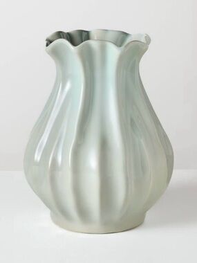 Hearth & Hand™ with Magnolia 9" Scalloped Pleated Ceramic
Decorative Vase Blue